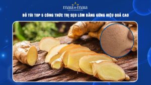 trị sẹo lõm bằng gừng