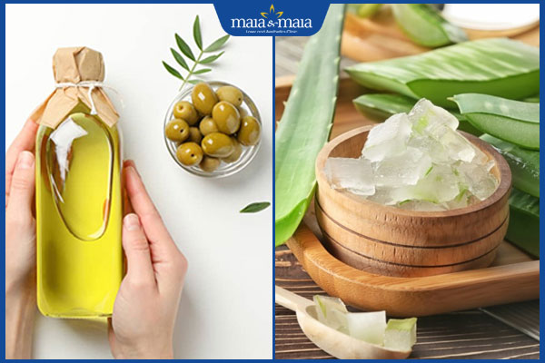 dầu oliu và nha đam