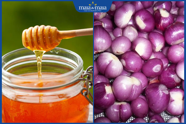 mật ong và hành tím