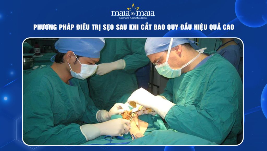 sẹo sau khi cắt bao quy đầu