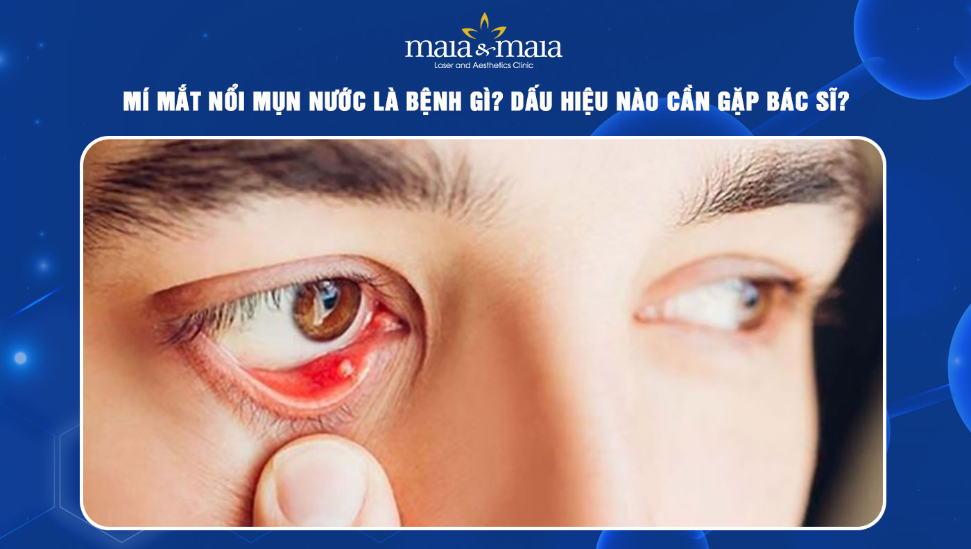 mí mắt nổi mụn nước