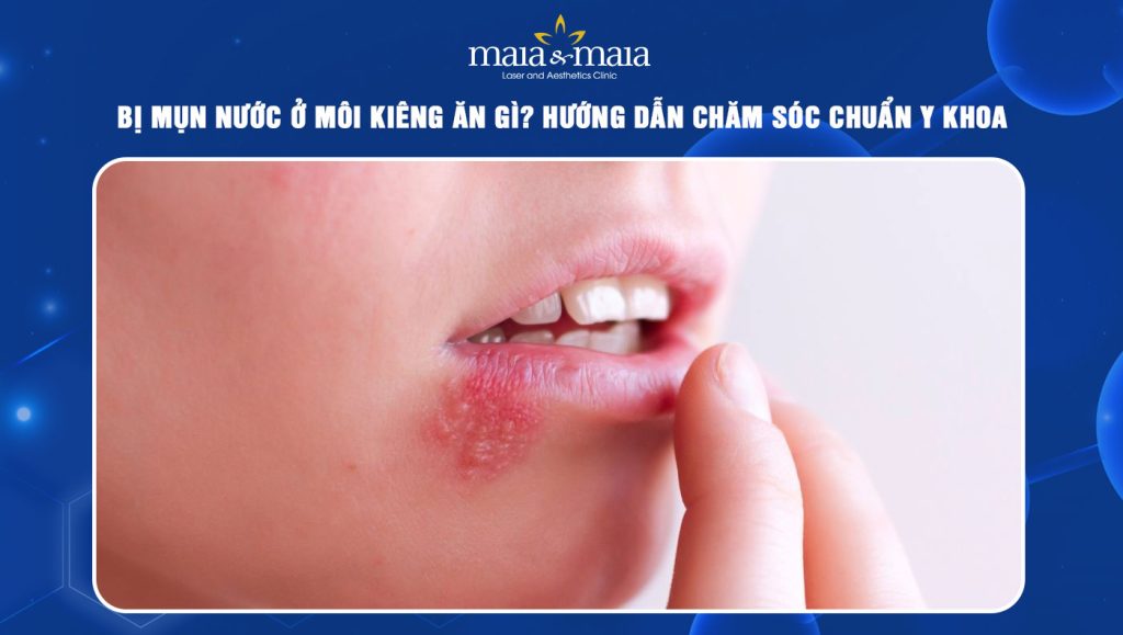 mụn nước ở môi kiêng ăn gì