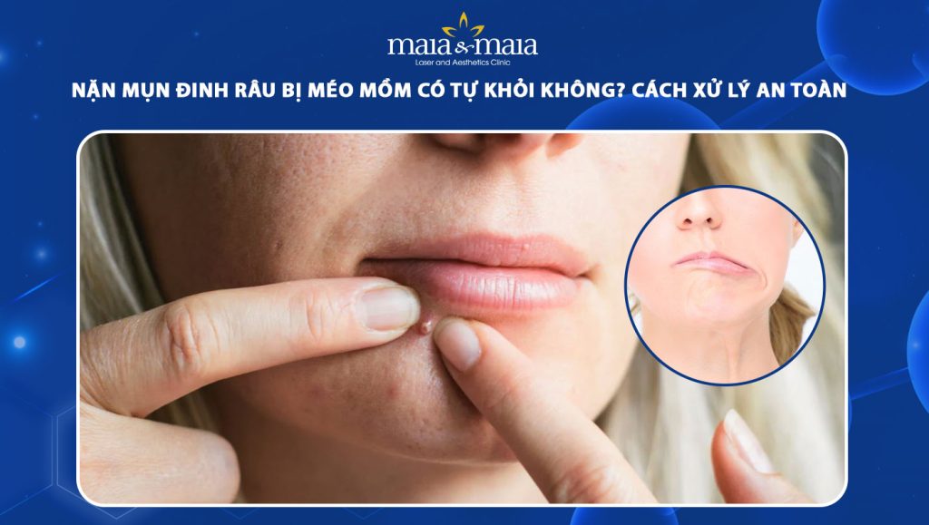 nặn mụn đinh râu bị méo mồm