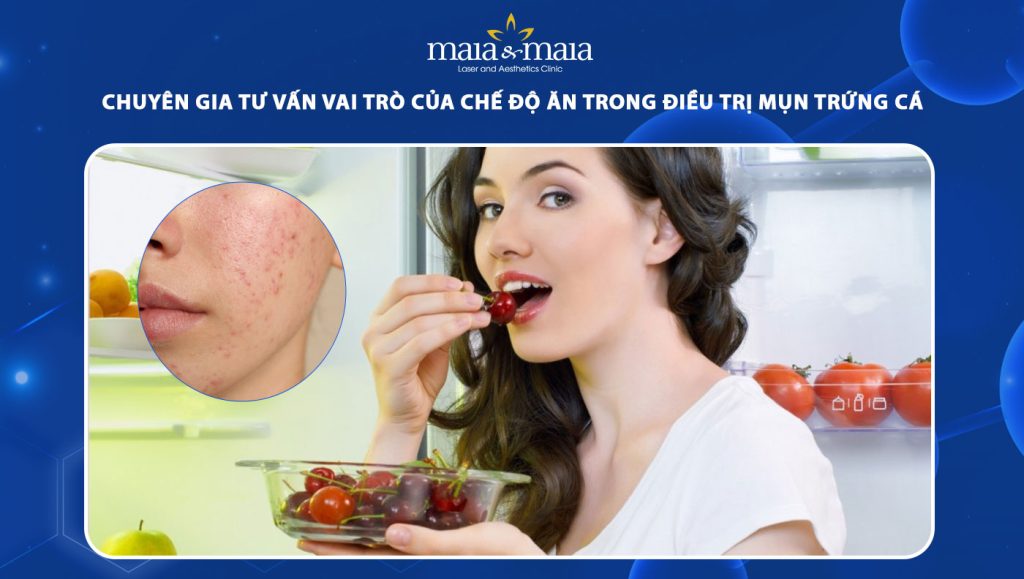 vai trò của chế độ ăn trong điều trị mụn trứng cá