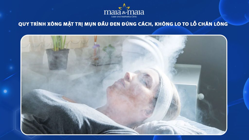 xông mặt trị mụn đầu đen